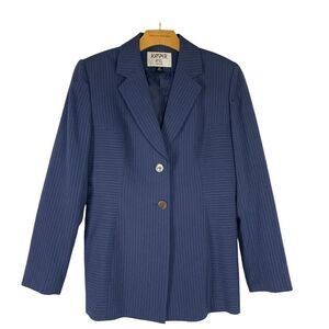 Kasper Women's size 6 Petite denim blue pin striped Suit coat blazer